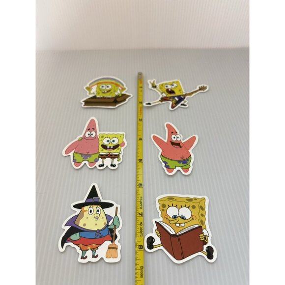 SpongeBob SquarePants 6pc Vinyl Stickers Lot Cartoon Water Bottle Laptop Decals - Picture 4 of 4